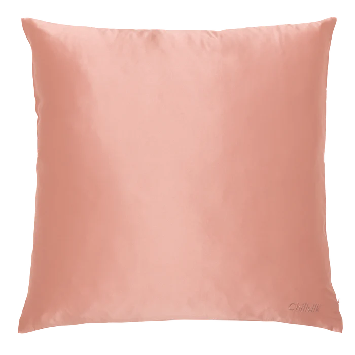 Rosé gouden zijden kussensloop | 65x65 - Afbeelding 2