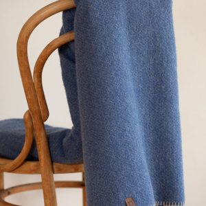 Wollen plaid Merano blauw – David Fussenegger 160 x 200 cm