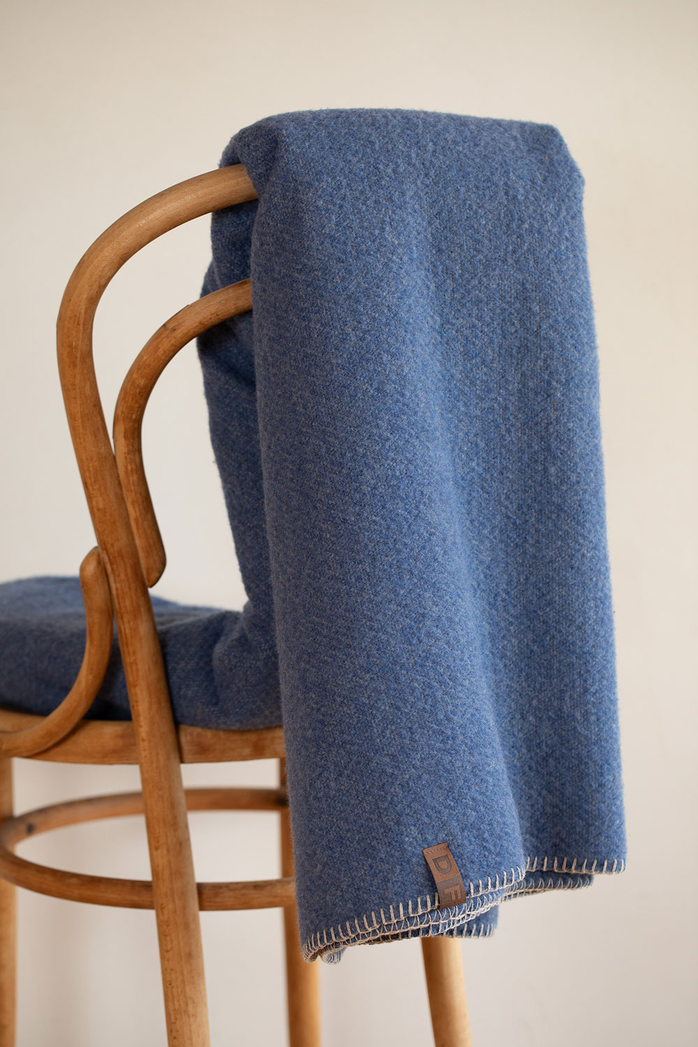Wollen plaid Merano blauw – David Fussenegger 160 x 200 cm - Afbeelding 2