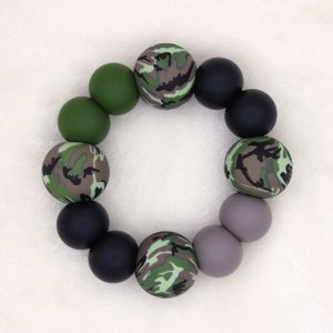 BIJTRING | Camouflage, Taupe, Dennengroen & Zwart