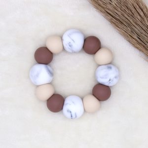 BIJTRING | Crème, Hazelnoot, Marble