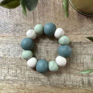 BIJTRING | Donker Oudgroen, Vergrijsd Groen, Crème