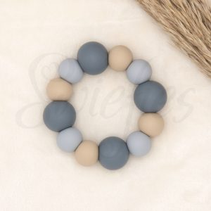 BIJTRING | Grijs, Lichtgrijs, Havermout