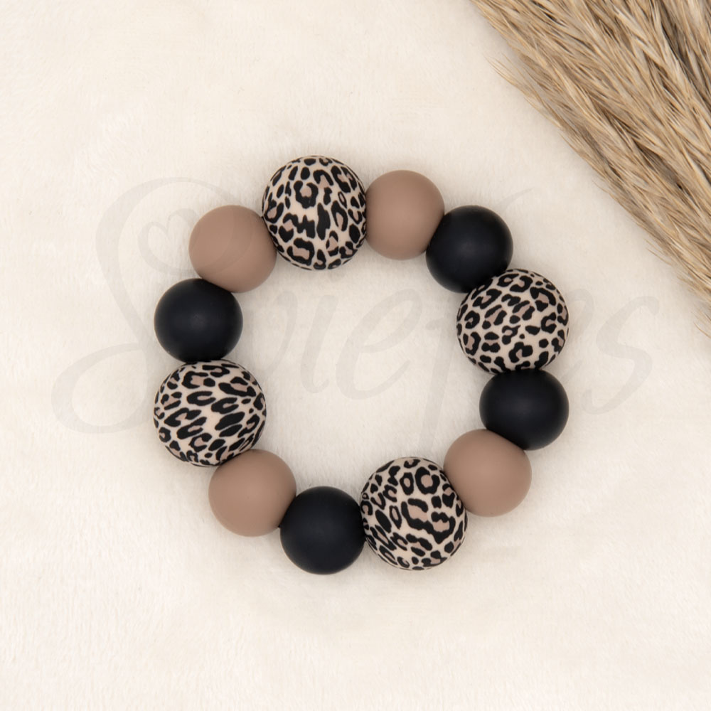 BIJTRING | Hazelnoot, Panterprint, Zwart - Afbeelding 2