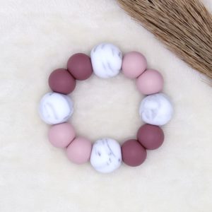 BIJTRING | Rouge, Licht Oudroze, Marble