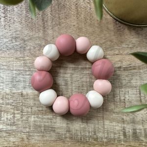 BIJTRING | Zalmroze, Klei, Crème