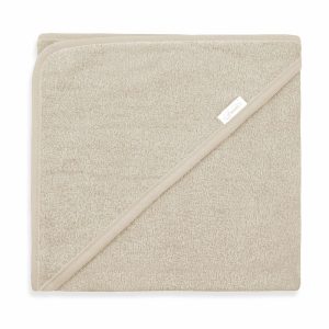 Badcape met naam | Beige