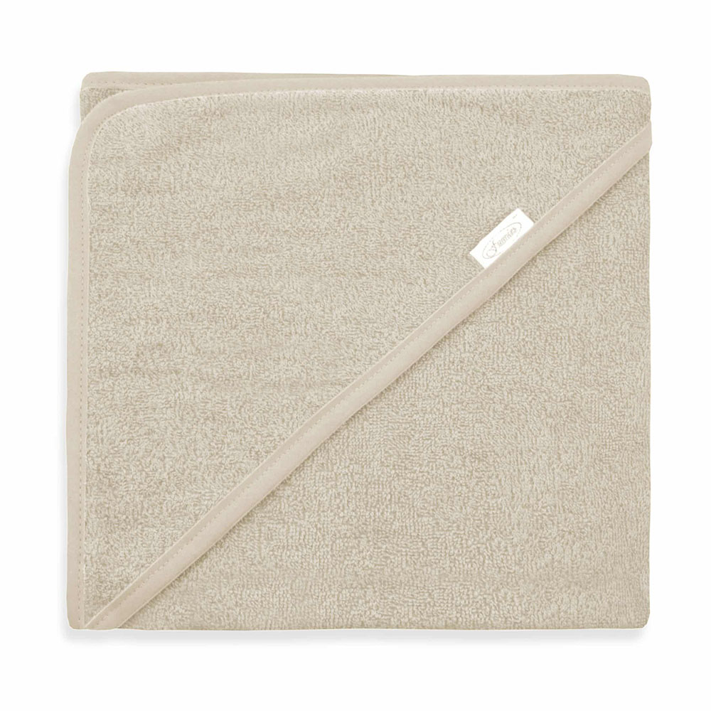 Badcape met naam | Beige