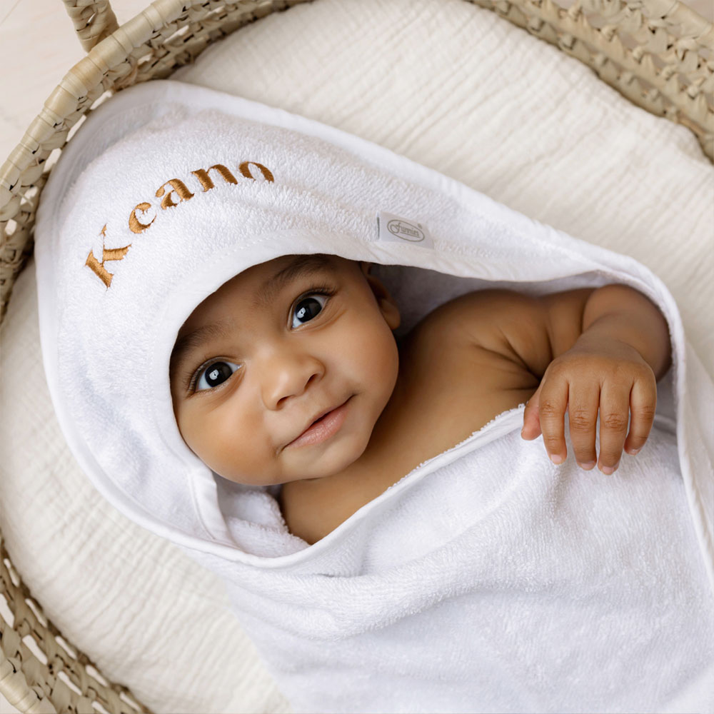 Badcape met naam | Oudroze - Afbeelding 5