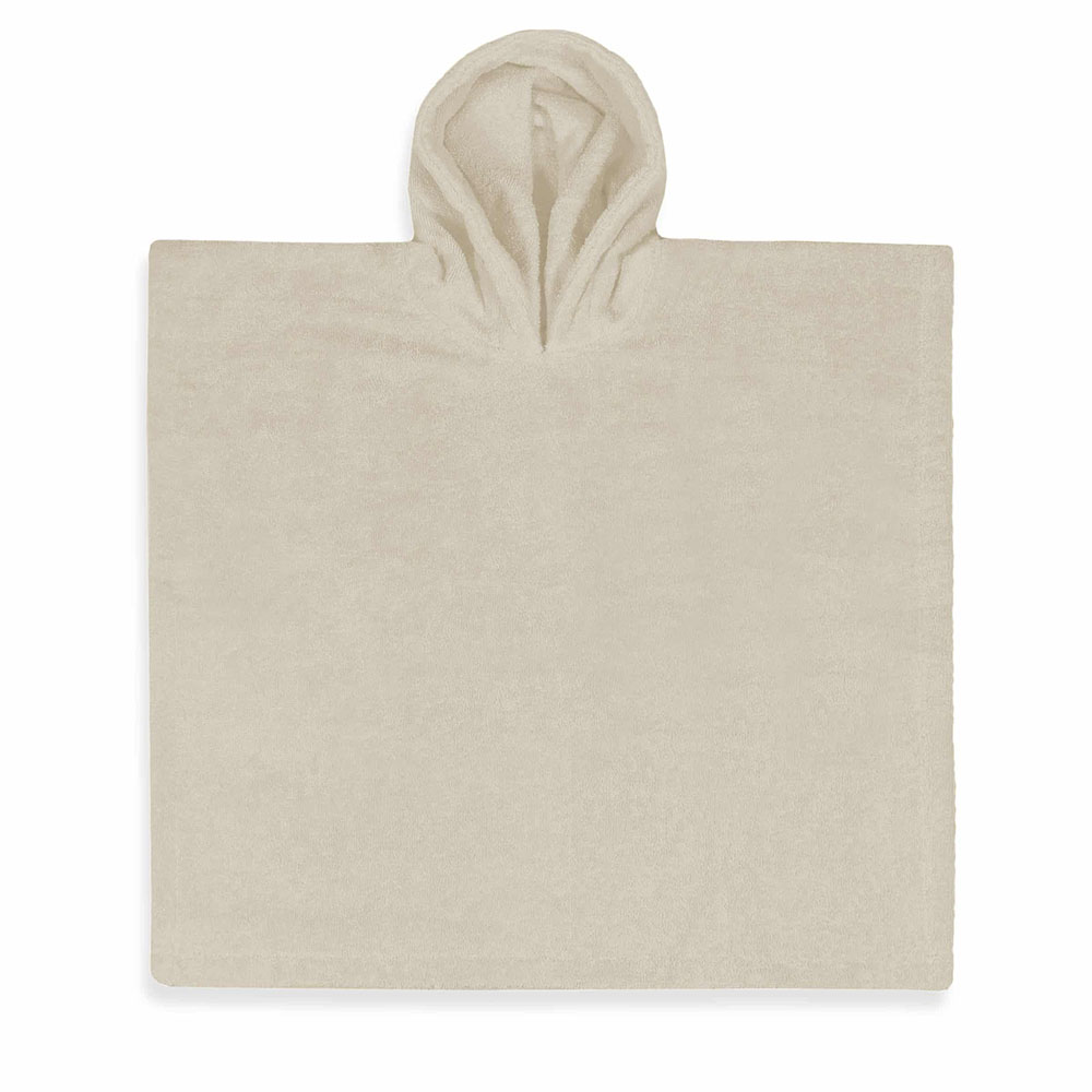 Badponcho met naam | Beige