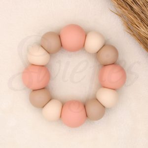 Bijtring | Zalmroze, Beige, Crème