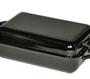 Riess – Braadpan met deksel – rechthoek – zwart – 32 x 22 cm