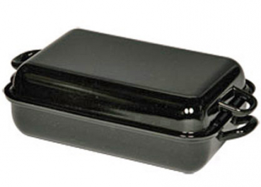 Riess – Braadpan met deksel – rechthoek – zwart – 32 x 22 cm - Afbeelding 2