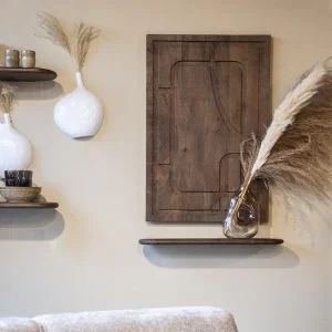 Wand decoratie Sylvia | Zwart Mangohout