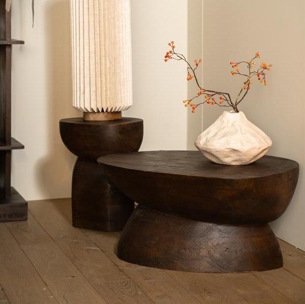 Bijzettafel Cobble | Bruin Mangohout - Afbeelding 4