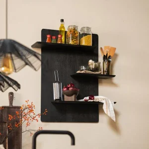 Wanddecoratie Seco | Zwart Mangohout