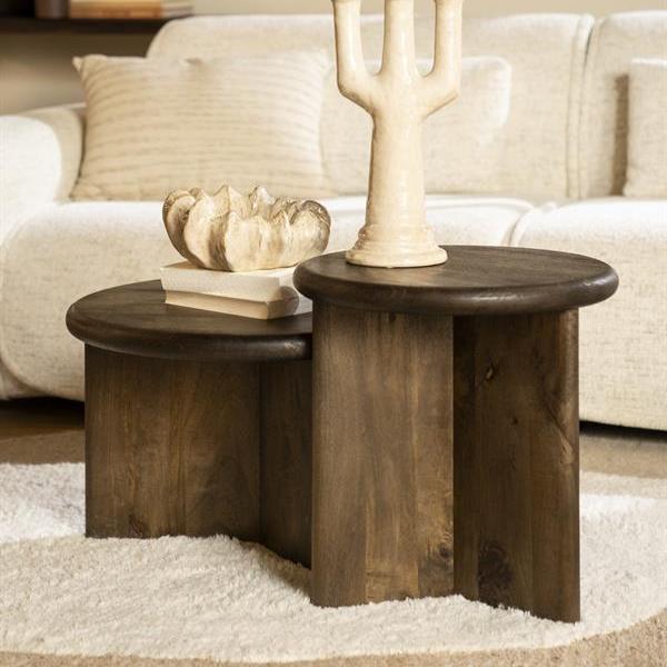 Bijzettafel Leoti | Bruin Mangohout - Afbeelding 2