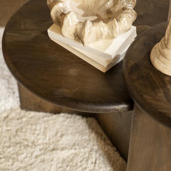 Bijzettafel Leoti | Bruin Mangohout - Afbeelding 4