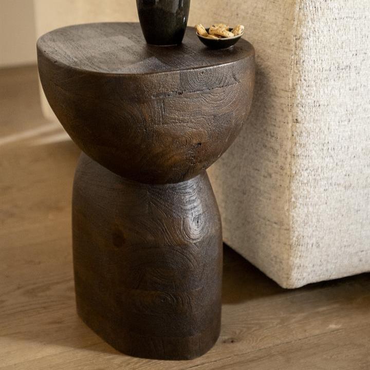 Bijzettafel Cobble | Bruin Mangohout - Afbeelding 2