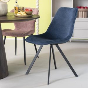 Eetkamerstoel Boy | Blauw Stof