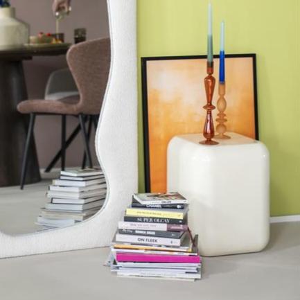 Poef Dixon | Beige Metaal - Afbeelding 2