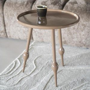 Bijzettafel Birdy | Bruin Aluminium