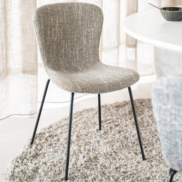 Eetkamerstoel Lass | Bruin Polyester - Afbeelding 2