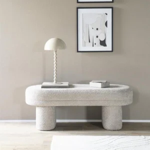 Poef Rama | Taupe Polyester