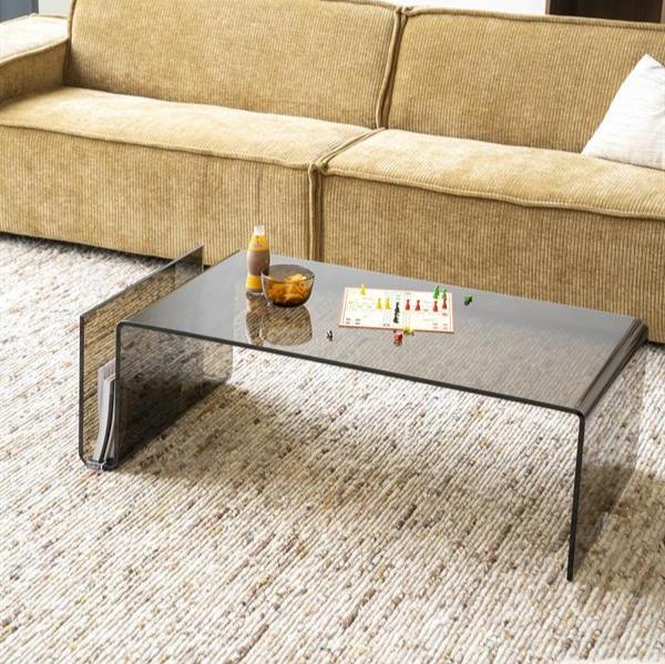 Salontafel Shadow | Bruin Glas - Afbeelding 4