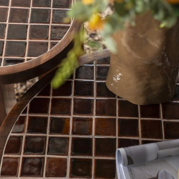 Salontafel Eliana | Bruin Mangohout & Keramiek - Afbeelding 5