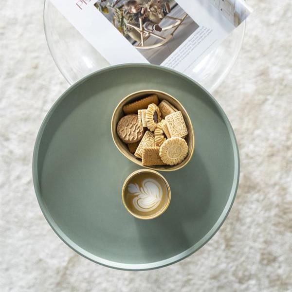 Bijzettafel Bean | Groen Metaal - Afbeelding 4