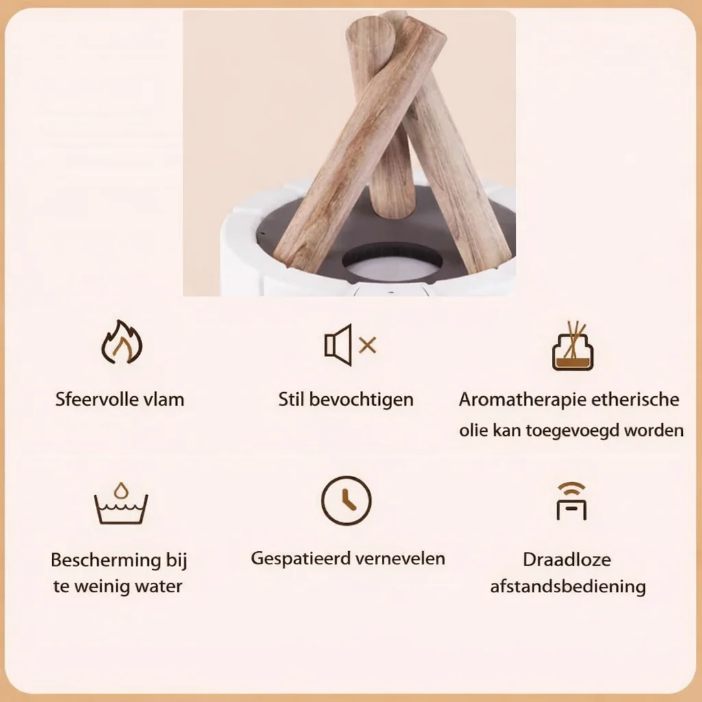 AuraFlame™ | Sfeerlamp met rustgevende mist - Afbeelding 8