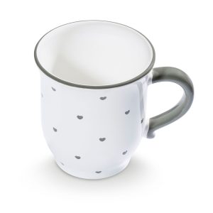 Chocoladebeker – Hartjes grijs – 0,3 ltr