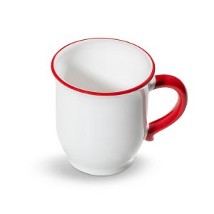 Chocoladebeker – Rand robijnrood – 0,3 ltr