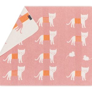 Kinderdeken kat Mucki rouge – 70 x 90 cm