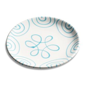 Dessertbord – Gevlamd turquoise – 20 cm