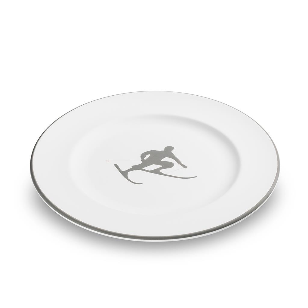 Dessertbord – Toni der Skifahrer grijs – 22 cm - Afbeelding 2