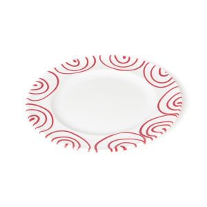 Dessertbord – Gevlamd rood – 22 cm