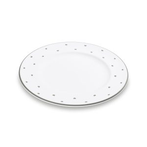 Dessertbord – Hartjes grijs – 22 cm