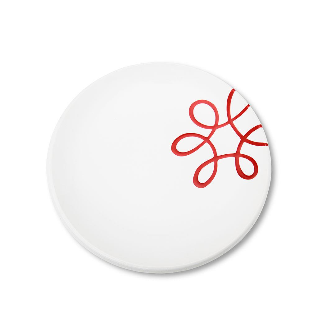 Dessertbord – Puur gevlamd rood – 20 cm