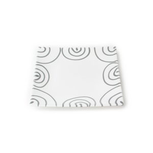 Dessertbord vierkant – Gevlamd grijs – 20 x 20 cm