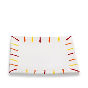 Dessertbord vierkant – Gevlamd Landlust – 20 x 20 cm