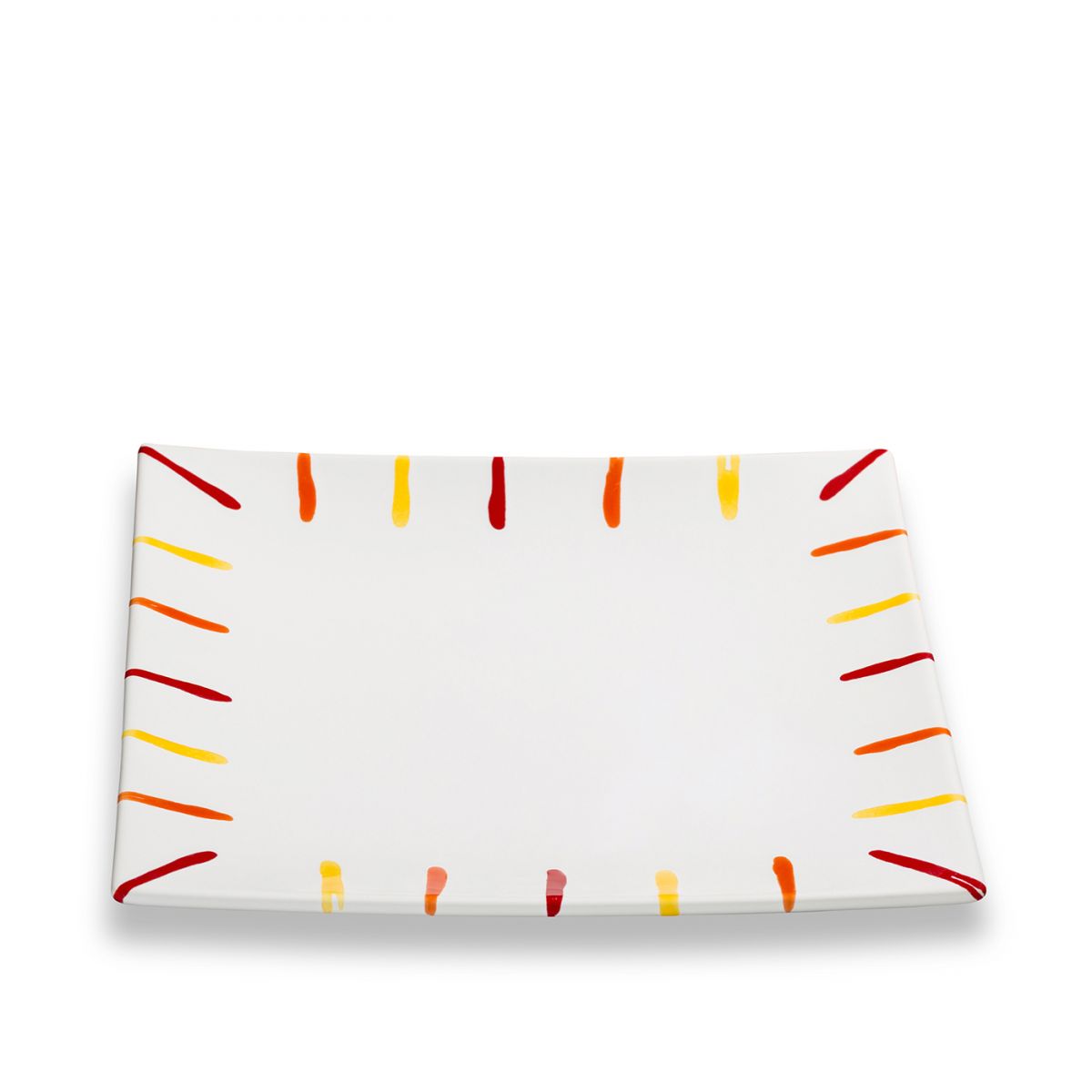 Dessertbord vierkant – Gevlamd Landlust – 20 x 20 cm - Afbeelding 2