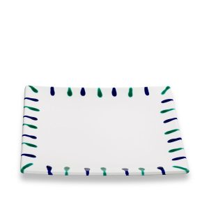 Dessertbord vierkant – Gevlamd Traunsee – 20 x 20 cm