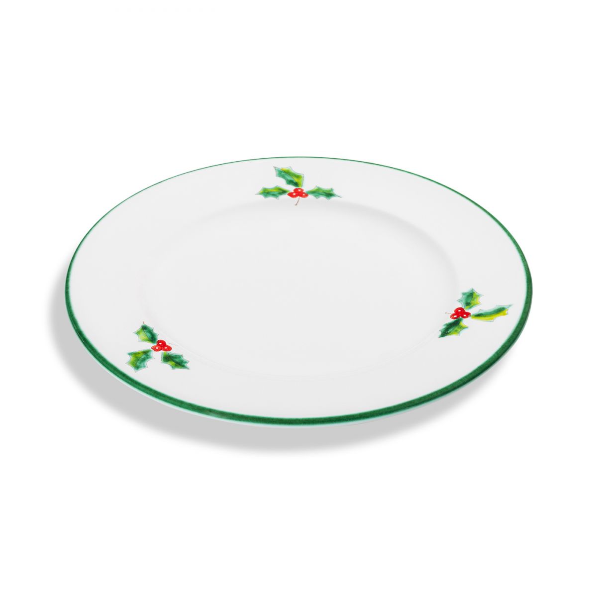 Dessertbord – Winterbes groen – 22 cm - Afbeelding 2