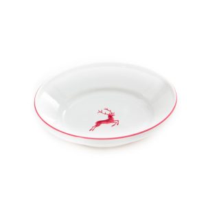 Diepe schaal – Hert bordeauxrood – 32 cm