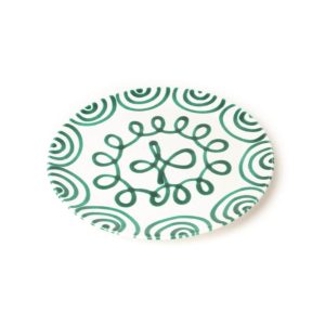 Dinerbord – Gevlamd groen – 25 cm