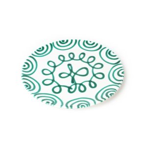 Dinerbord – Gevlamd groen – 28 cm