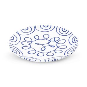 Dinerbord – Gevlamd donkerblauw – 25 cm