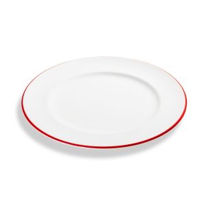 Dinerbord – Rand robijnrood – 27 cm